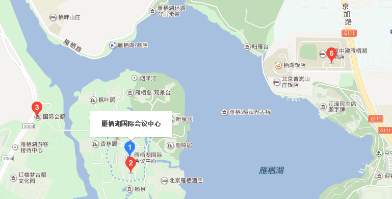 中国北京雁栖湖国际会议中心 address:北京市怀柔区雁栖湖核心